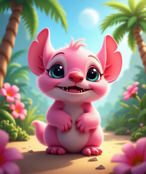 Angel character from Lilo and Stich , that is to say,  the Stich-like character who is pink 