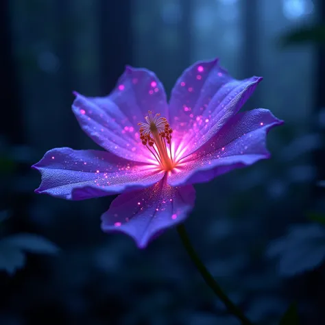 letitflrsh,
bioluminescent purple flower,fabulous night forest,magical radiance,Concept art,depth of field,Raw photo,realistic,cinematic lighting,soft shadows,sharp focus,fractal,colorful,depth of field,best quality,16k resolution,vivid colors,volumetric l...