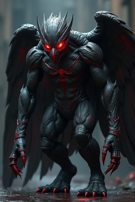 black  doff hard body spiderman most musclear with eagle skin with red bloods