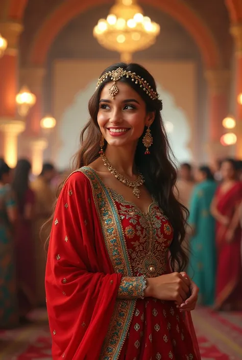 A American girl in Pakistan wedding in Pakistani dress