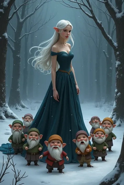 Black Snow White Princess with 7 Dwarfs