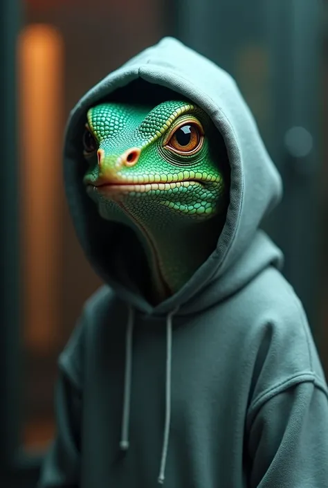 Lizard and hoodie 