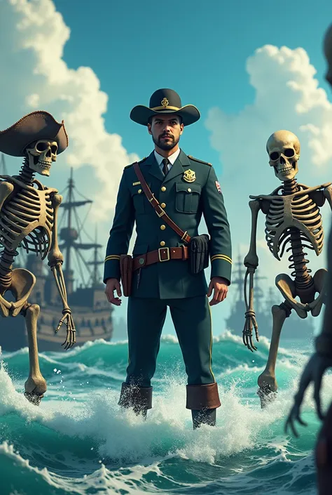 Mexican Border patrol sea of thieves skeleton 