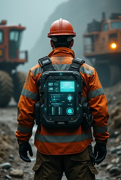 holographic sensors embedded in a mining vest gear