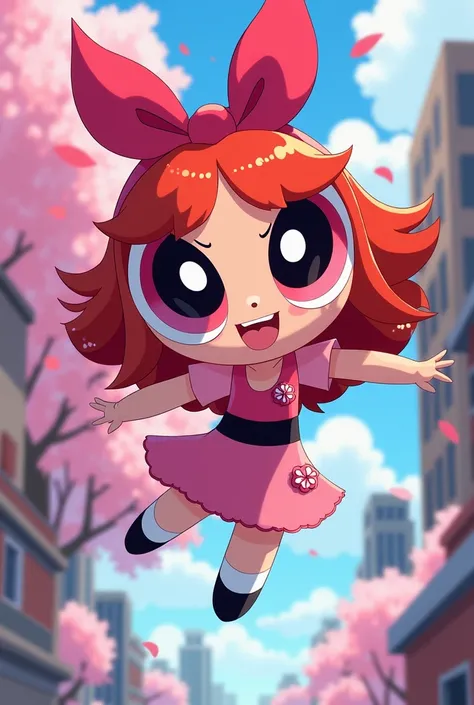 make blossom from powerpuff girl into anime version