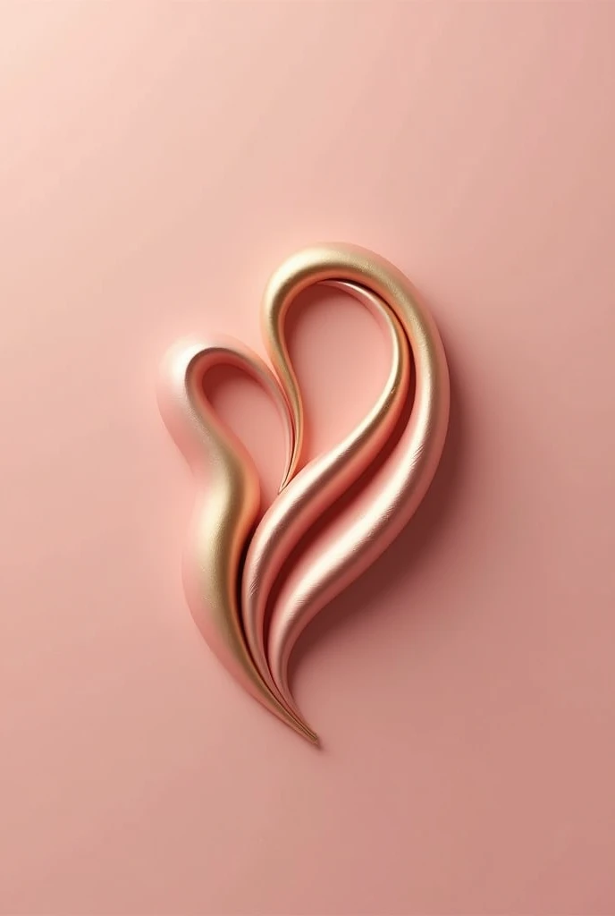 A luxurious logo design for an intimate products brand, featuring abstract sensual shapes, elegant typography, and a sleek modern color palette of pink and gold.