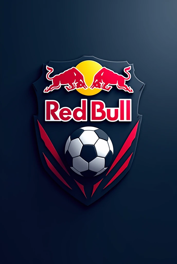 Make me a custom modern soccer logo of red bull with the team name Jastrebovi