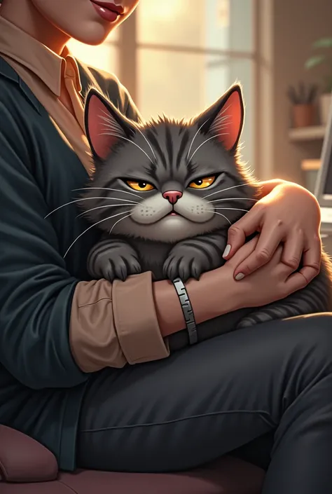 Despite her tough exterior, Whiskers had a soft spot for her coworkers. She loved to curl up in their laps during breaks and purr contentedly as they petted her.