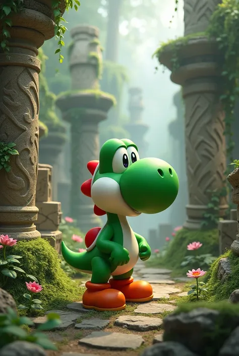 Yoshi on a lost place