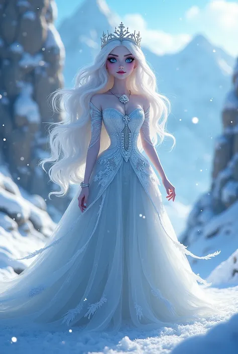 
I want a personal heroine, a monster from Monster High. Create her in a Christmas atmosphere and decide what kind of monster she should be. But I want her to be beautiful and very realistic. I want to be a snow queen
