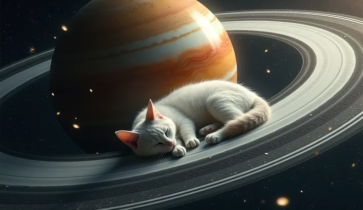  outer space 、Cats sleep in Jupiters rings