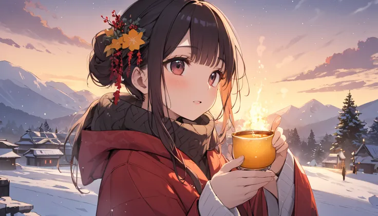  top quality ,winter solstice, girl,Yuzu hot water