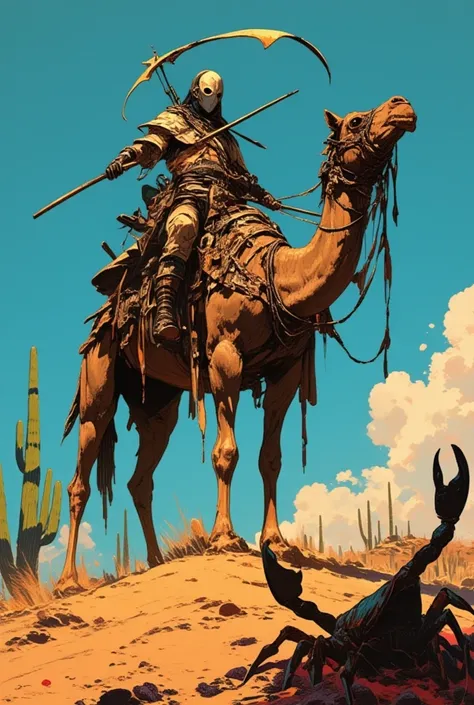  Plague A man wearing a mask is riding a camel, Desert Marauders ,King of the Desert,And other items , dmt Death of Ego  ,    Exquisite Futuristic Art   , DMT Art,   DMT Egodes   ,   Dan Mumford and Alex Grey Style,    Psychedelic Transart   ,    Ultra Det...