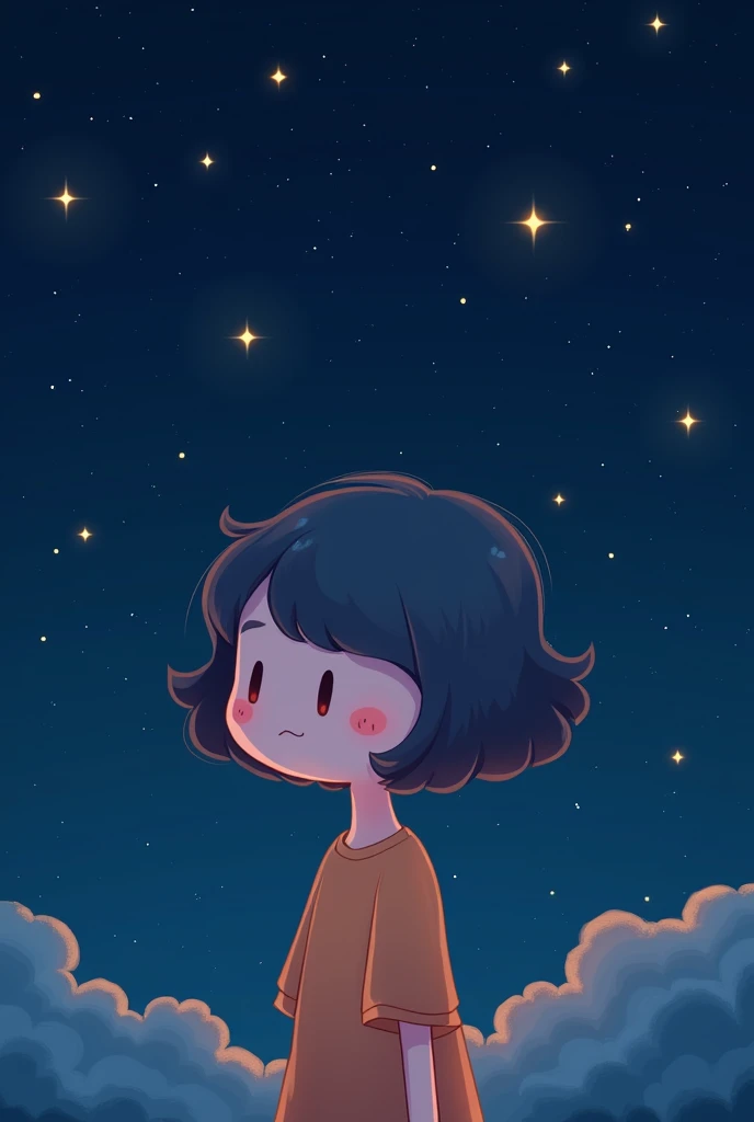 night sky dark blue stars cartoon profile picture