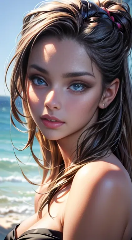 (Best quality, 4K, 8K,A high resolution, Masterpiece:1.2), Ultra-detailed,(Realistic, Photorealistic, photo-realistic:1.37), full-body portraits, Beautiful detailed eyes, beautiful detailed lips ,Extremely detailed eyes and face, long eyelasher, Bandeau, U...