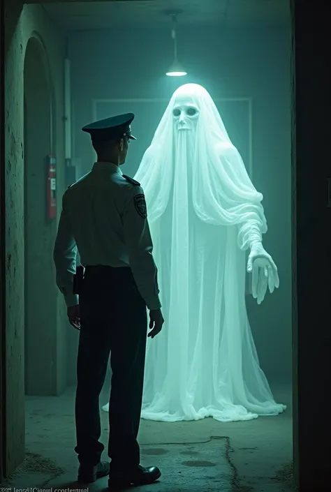 Security guard watch ghost at night