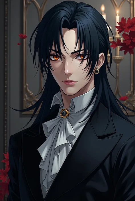 Anime man handsome vampire with gorgeous look