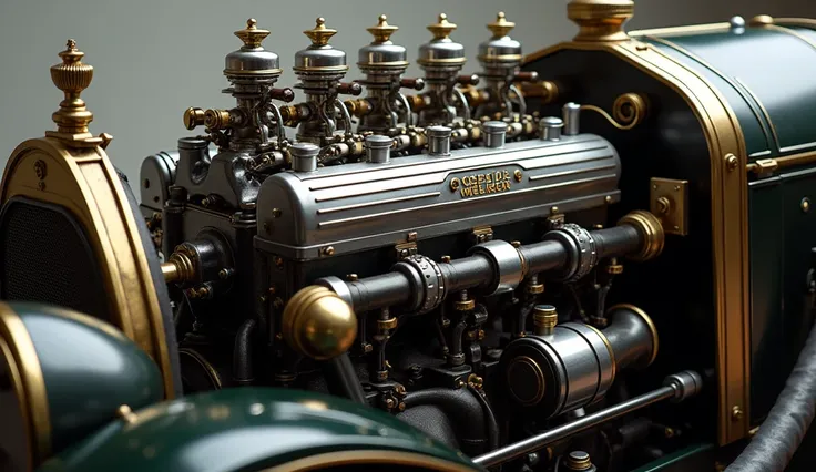 1910 model Cadillac V16 Engine view