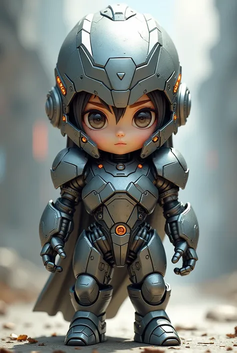 Chibi girl  metal armor 