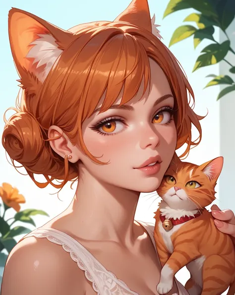 beautiful orange cat  