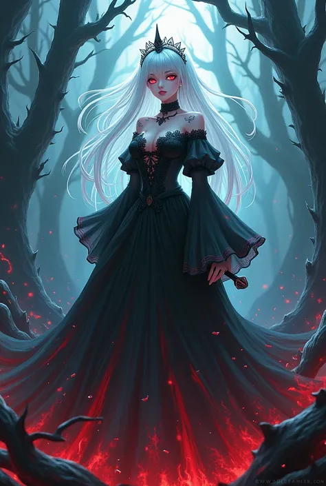 anime White Haired Girl Princess of Death 