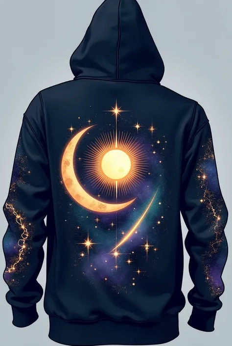 Here are some tailored prompt ideas for celestial-themed anime-style hoodie designs:

1. Minimalist Celestial Elegance

"A sleek anime-inspired hoodie design with a glowing crescent moon and a radiant star at its center, surrounded by subtle constellations...