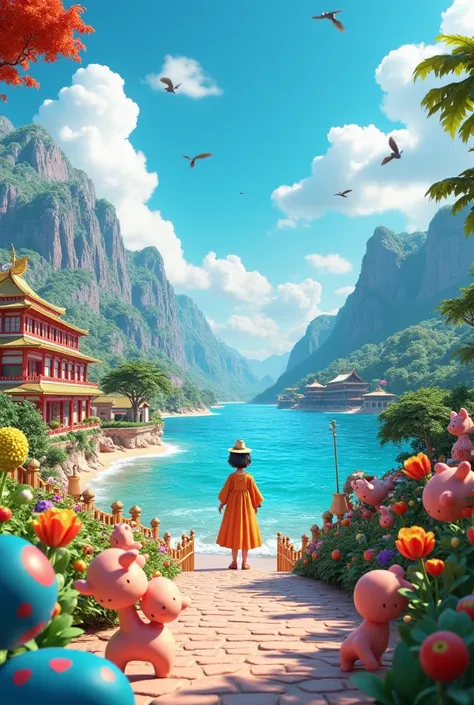 Make a banner with breathtaking scenery of the different places you have visited. style real resolution photo ultra hd. Character 3D Colorful, colors, UItra, 3D render, 16K, --q 5 --ar 7:4