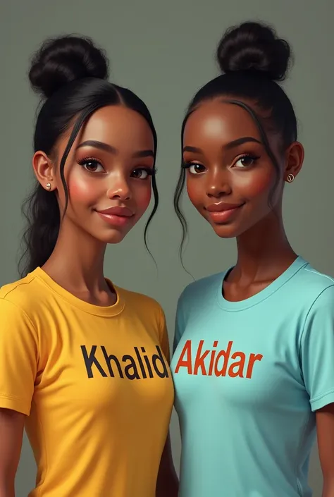 Real Ethiopian 23 age girl wearing t-shirts withname "khalid"and Muslim girl wearing t-shirts withname"akidar"