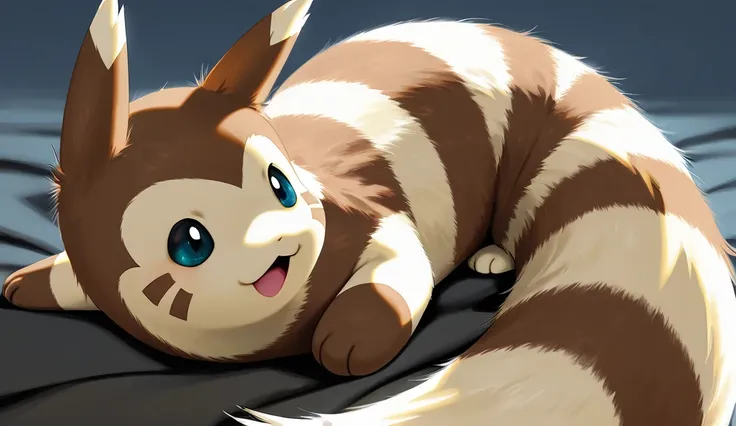 Furret, Pokemon, top quality, Letting out a shriek, realistic