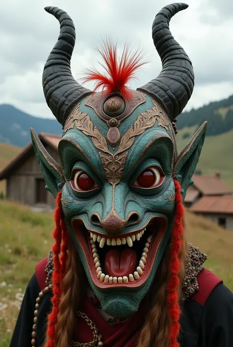 Traditional Bulgarian Kuker Mask 