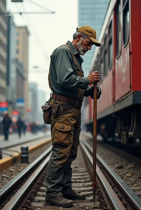 Tramway maintenance man