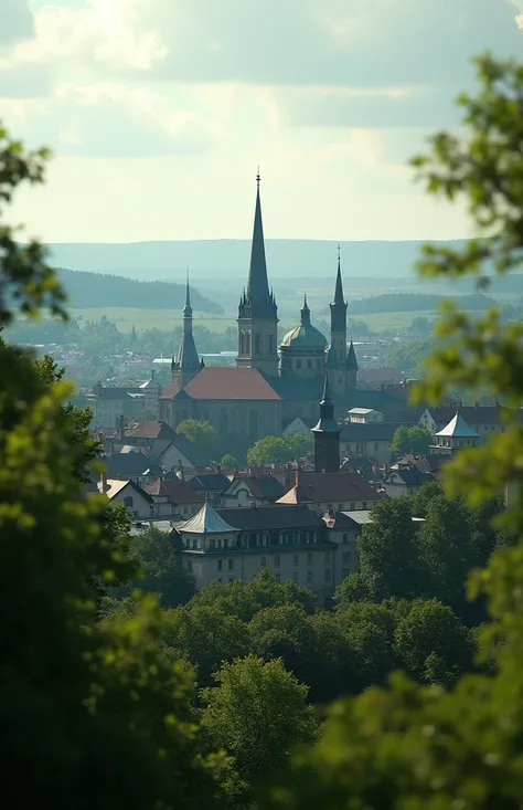 Estonia distant city view,cinematic,hyperrealist,8k