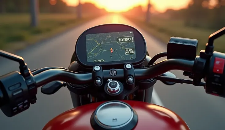 2025 royal enfield bear realastic picture of meter and digital navigation system