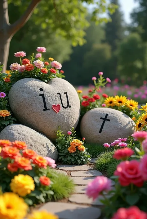 Best flower  garden with great letters " I❤️U"," T " makes to flower bankar , 