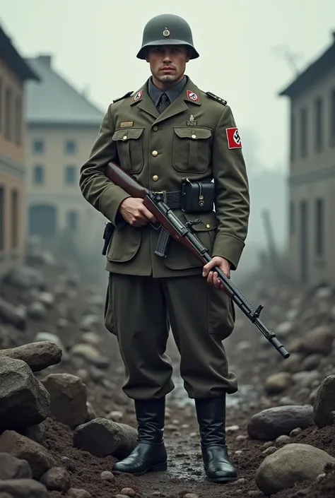 Nazi German soldier with mosin nagant