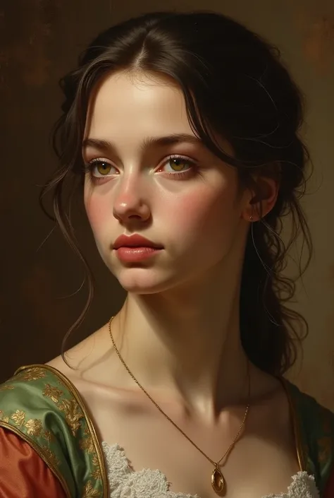 1girl, beautiful detailed eyes, beautiful detailed lips, extremely detailed face, high quality, oil painting, renaissance art, raphael style, intricate details, chiaroscuro lighting, warm color palette, dramatic pose, classical composition, masterpiece, ph...