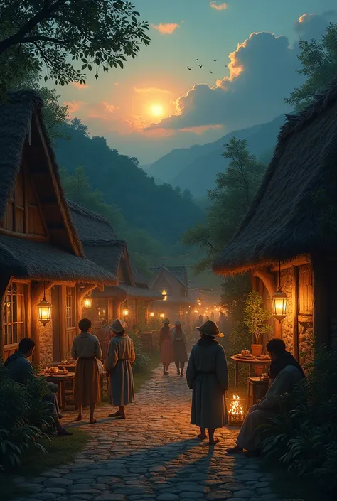 The story of a small village in the evening, where the secret of a day was hidden.