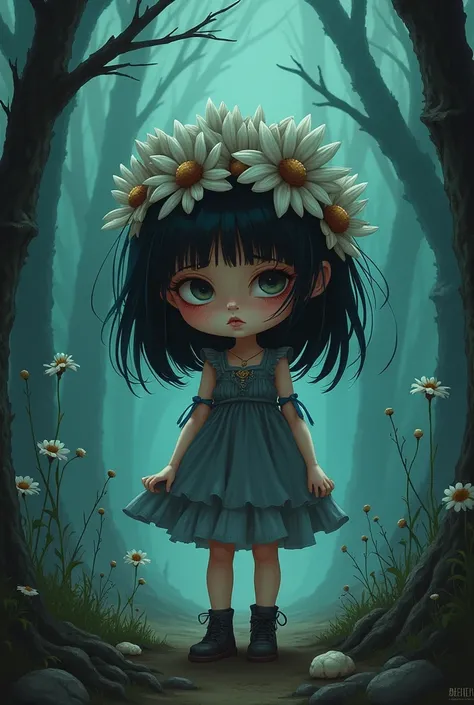 DAISY GIRL
CARTOON STYLE GOTHIC ART,  Defeated , 