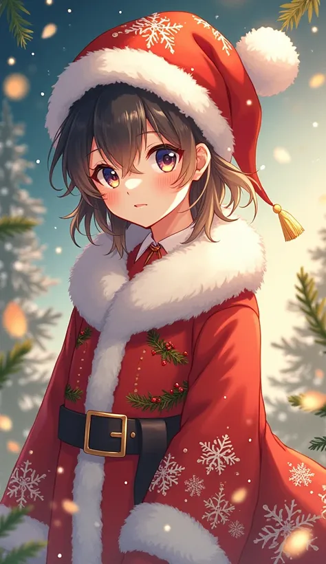 Anime  e menino natal decorado  high resolution,  high resolution,  Long hair,  short hair,  blonde hair ,  black hair, Ukiyo-e, 