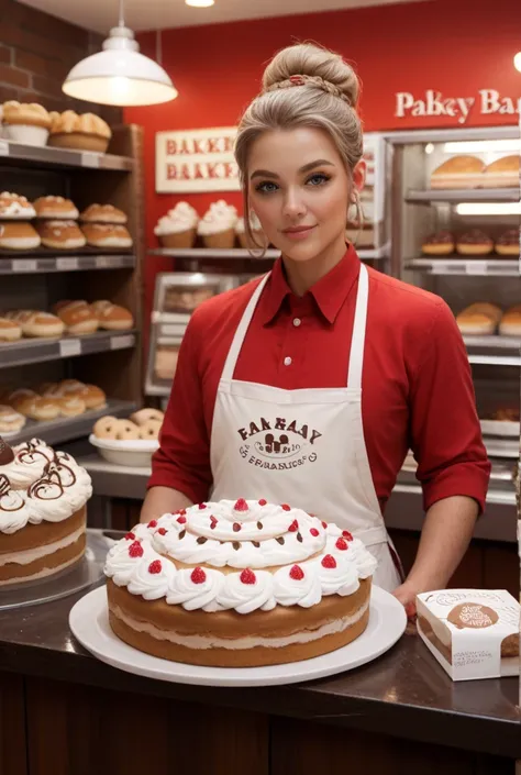 A bakery with the Name "Raposo Bakery" and a Baker standing out with name Raposo Poder