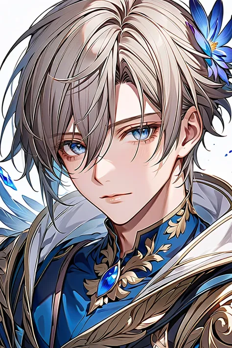 {{{{masterpiece}}}}, {{{{highly detailed}}}} 1man, male_focus, (Granblue Fantasy), portrait,
 beautiful man, upper body