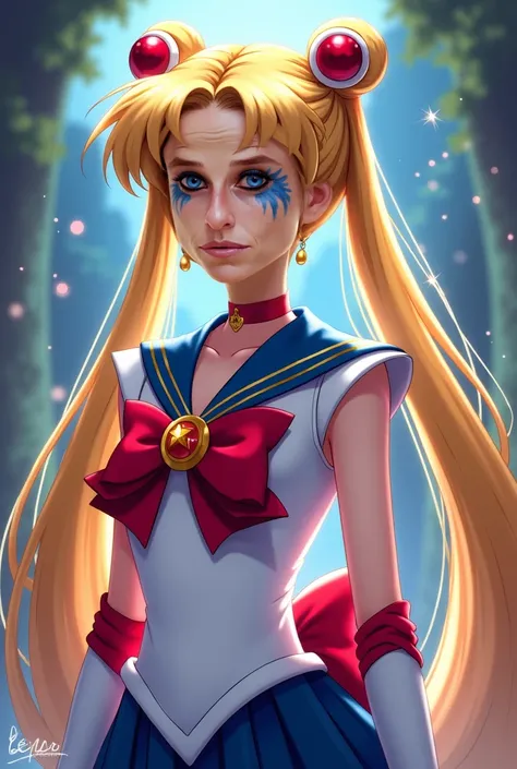 Sailor moon con la mia faccia 