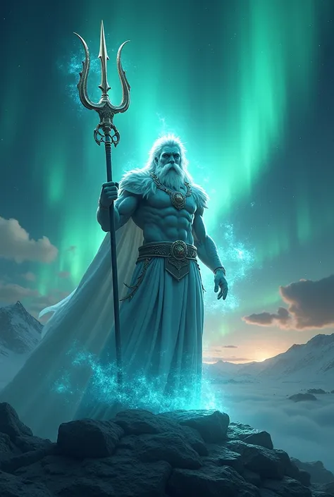  ((masterpiece, highest quality, Highest image quality, High resolution, photorealistic, Raw photo, Extremely detailed CG unified 16k )) Russia (Celestial God - Unlimited Power): (This celestial god could stand against the Northern Lights, his form so vast...