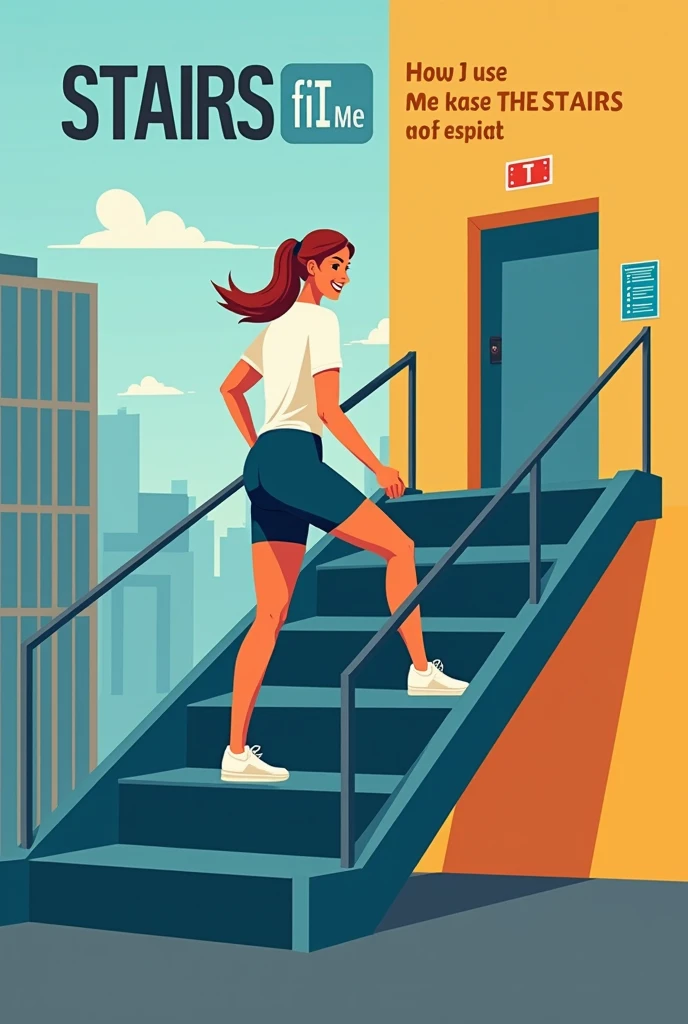 Make a poster to turn to walk up the stairs instead of using the elevator to lose weight