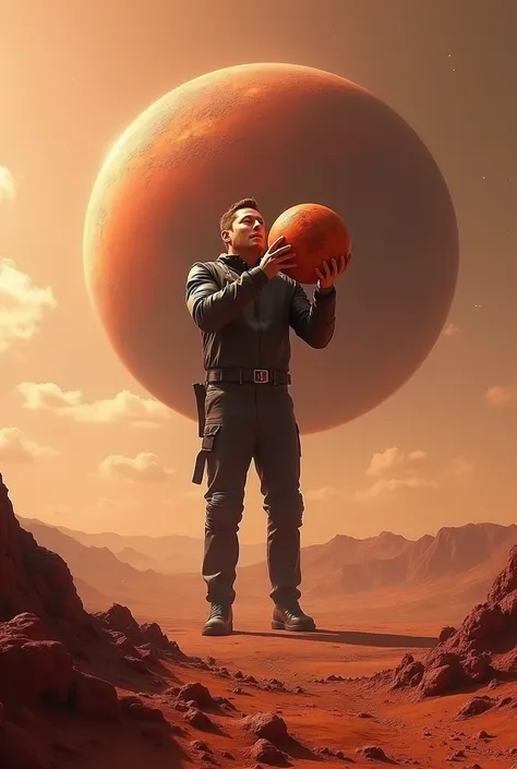 Elon musk eating planet mars