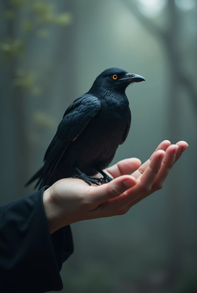 A raven in the hand