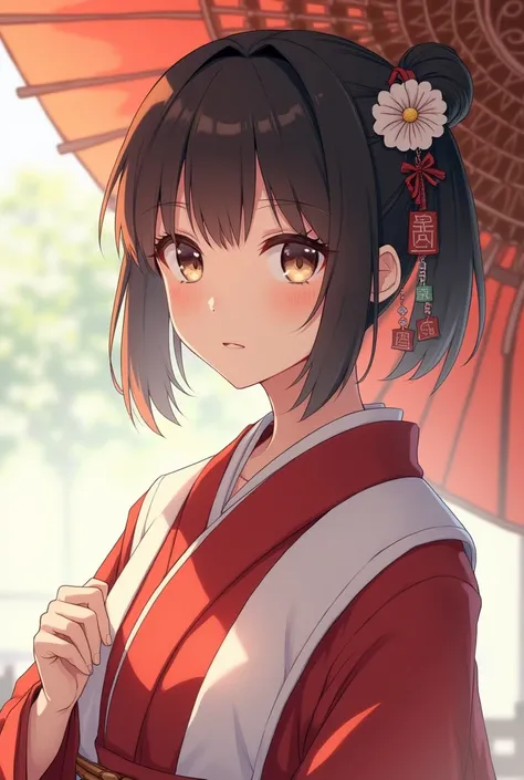 Shrine maiden　 cute　front　 up