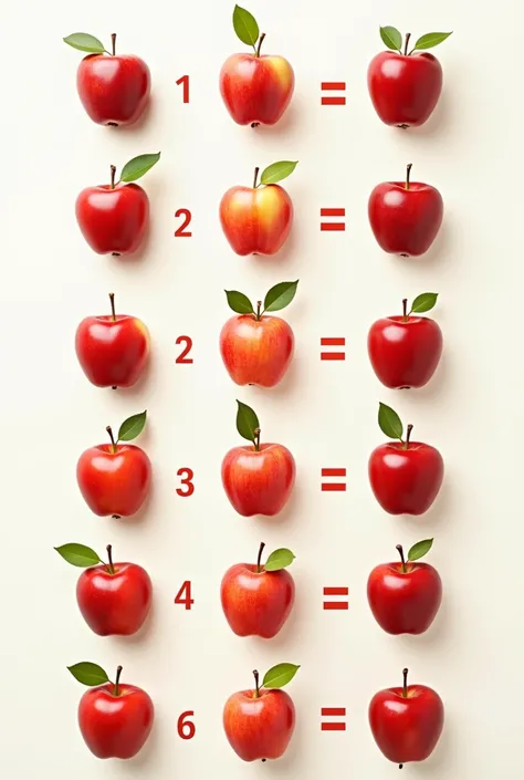  multiplication table of 3 with the results with concrete examples, Since 4x3 is equal to 12 and next to it draw 12 apples 