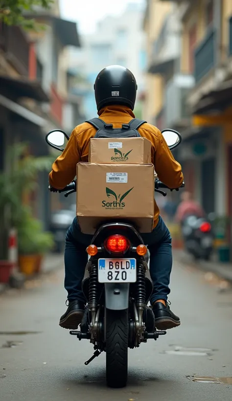 Create a motorcycle delivery with an order for a realistic natural supplement to make the person happy 