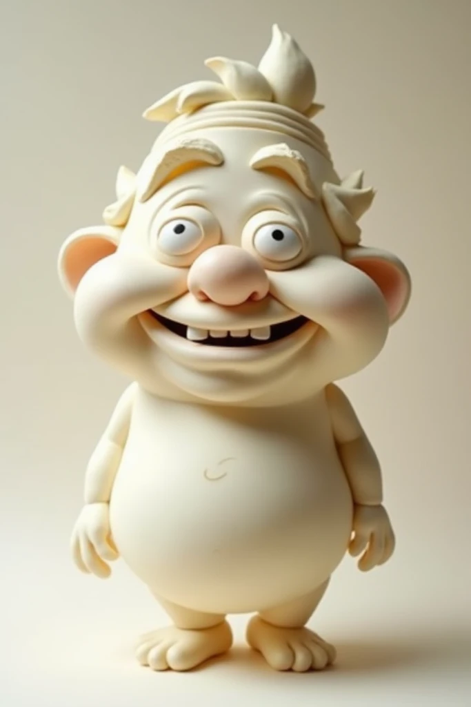 Pasty sculpture in the form of a caricature 